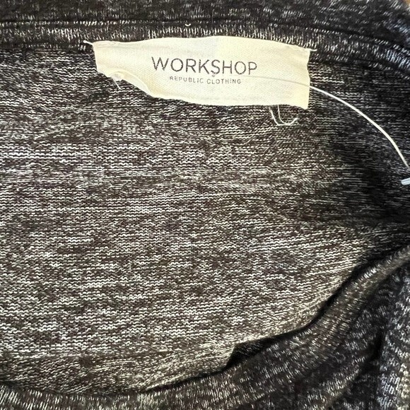 Workshop Republic Clothing women top Dark Gray long sleeve relax fit size S - Picture 3 of 9